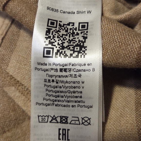 Fjallraven Women's Canada Shirt Relaxed Fit Button Down Plaid Flannel Outdoor - Picture 9 of 10